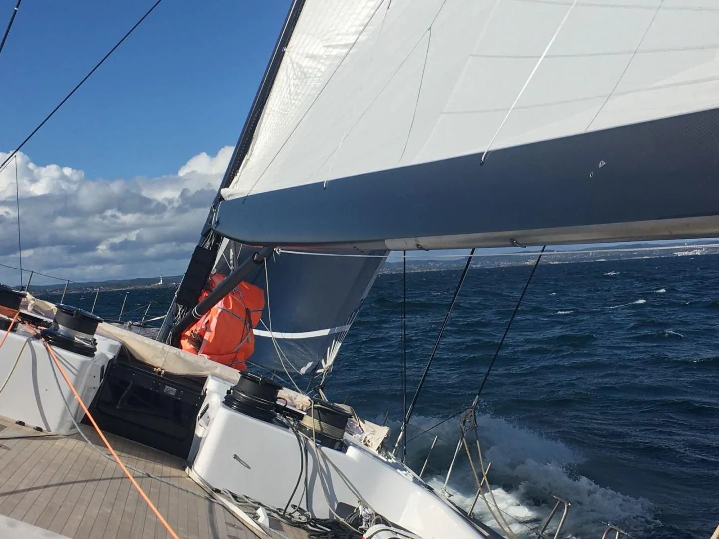 a boat on the water aboard MY CAT Yacht for Sale
