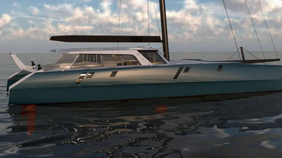 a boat on the water aboard MY CAT Yacht for Sale
