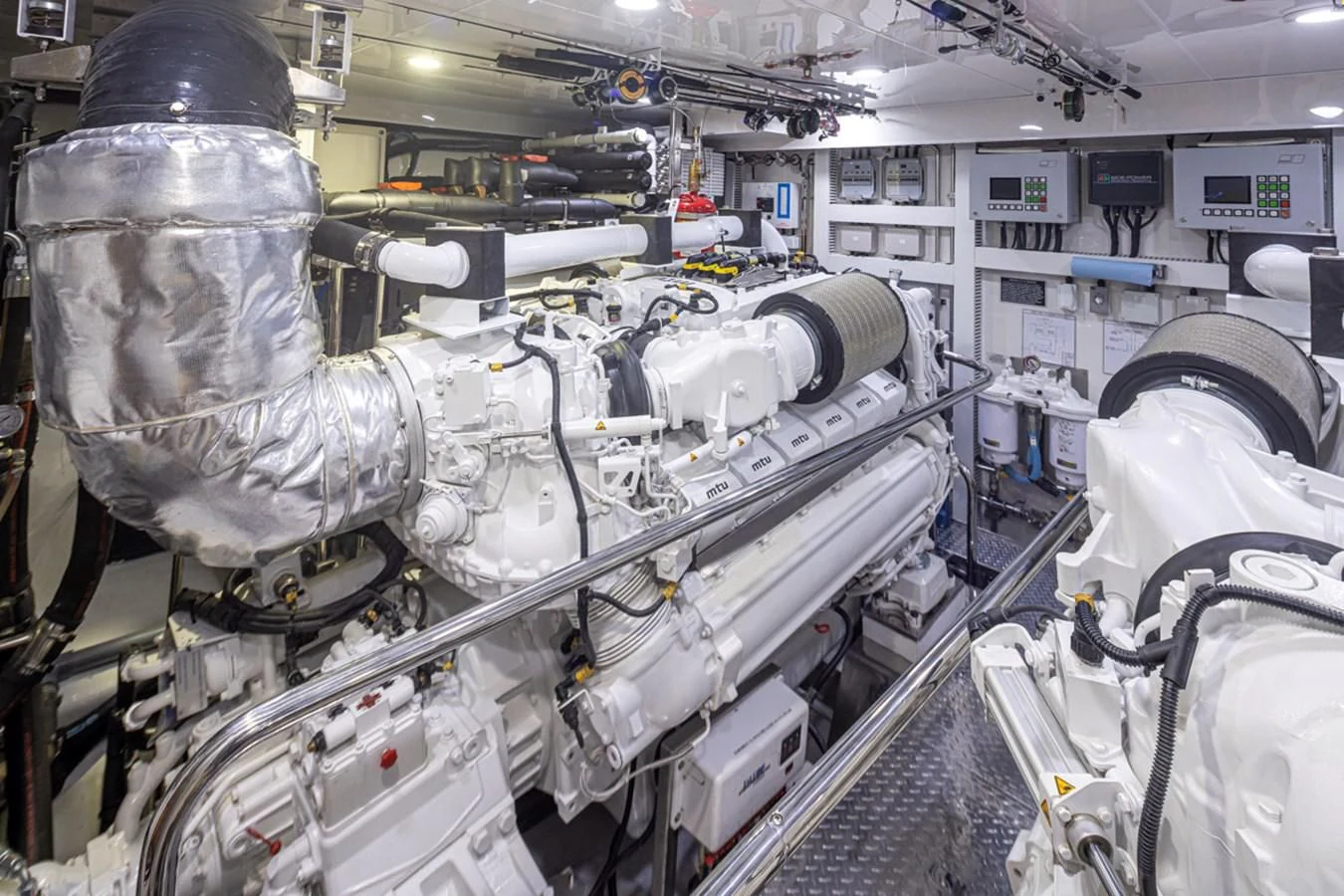 a close-up of a machine aboard HYAK Yacht for Sale