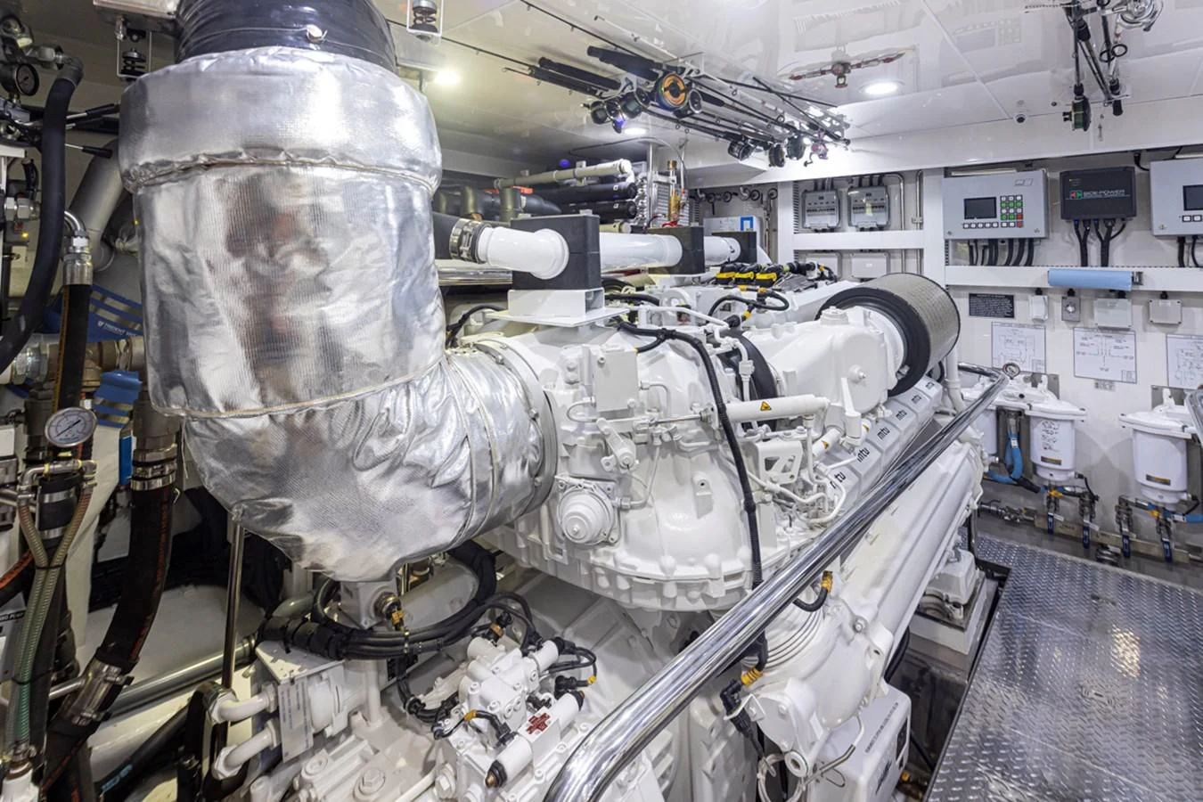 a close-up of a machine aboard HYAK Yacht for Sale