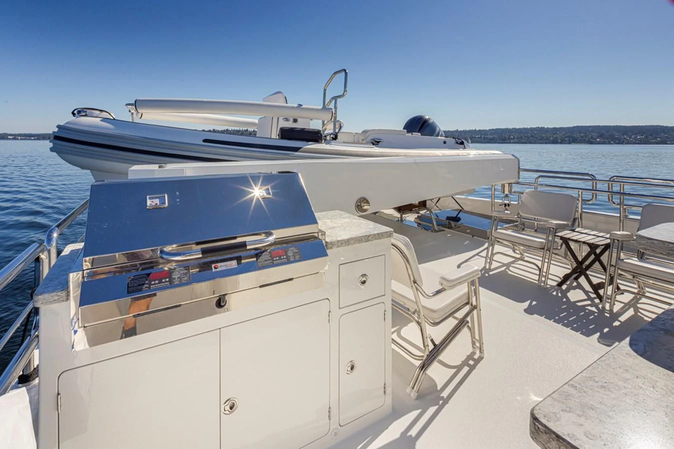 a boat on a boat aboard HYAK Yacht for Sale