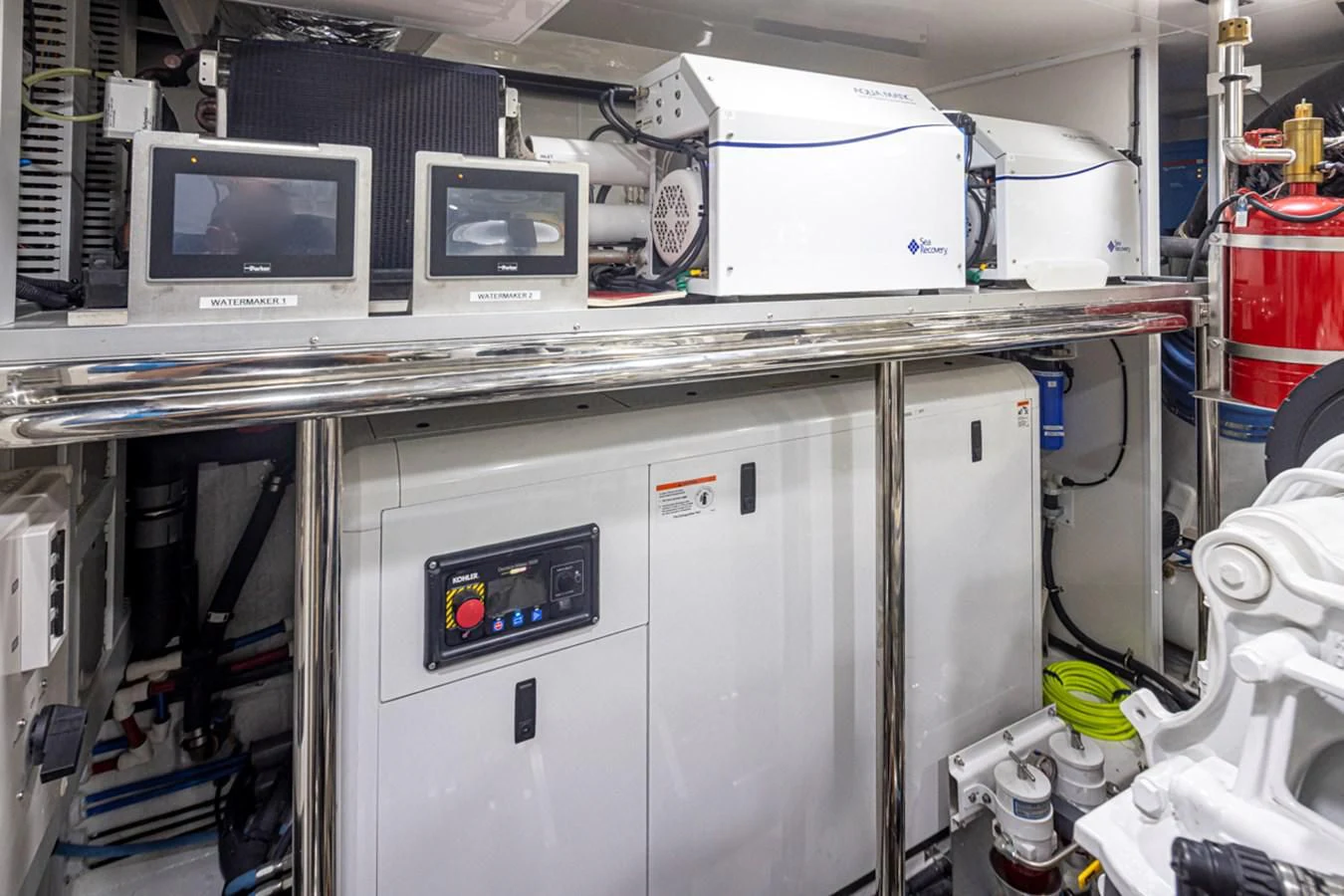a room with computers and equipment aboard HYAK Yacht for Sale