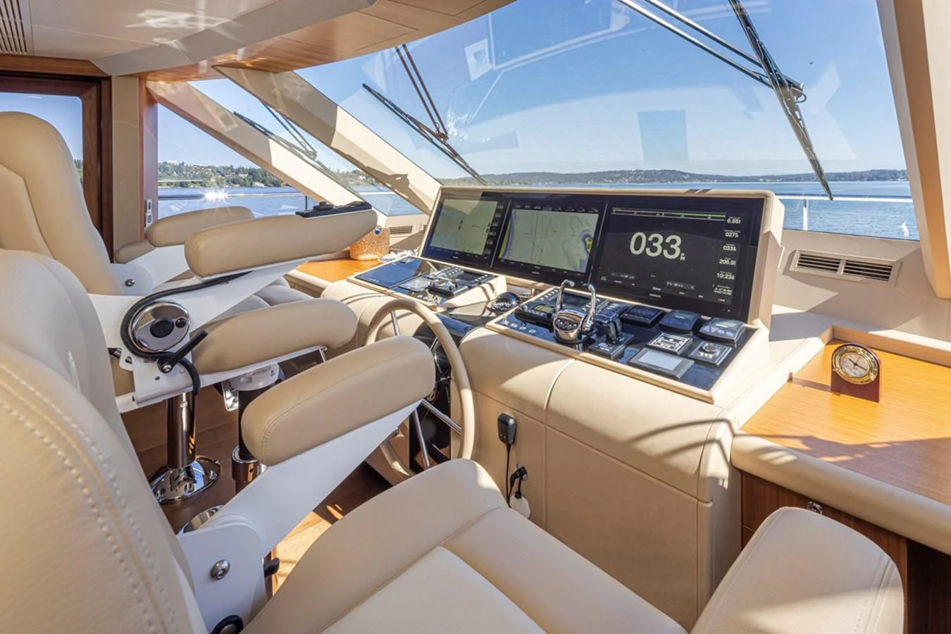 inside of a car aboard HYAK Yacht for Sale