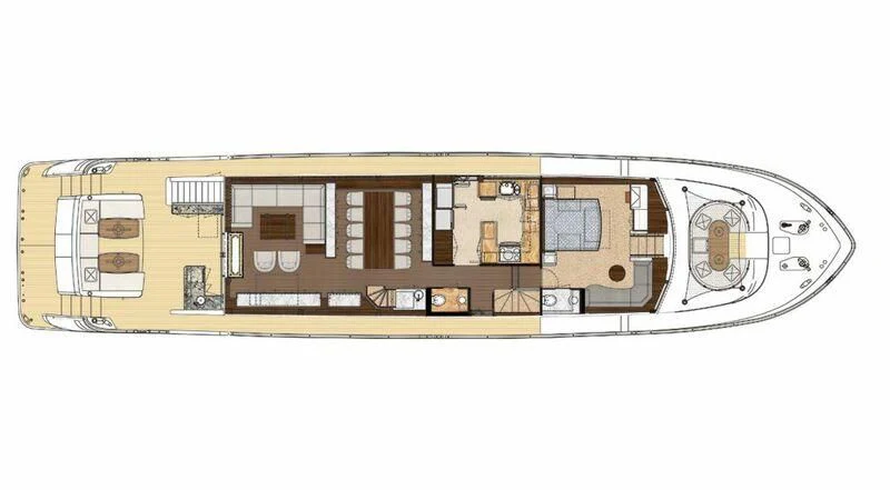 a close-up of a building aboard HYAK Yacht for Sale