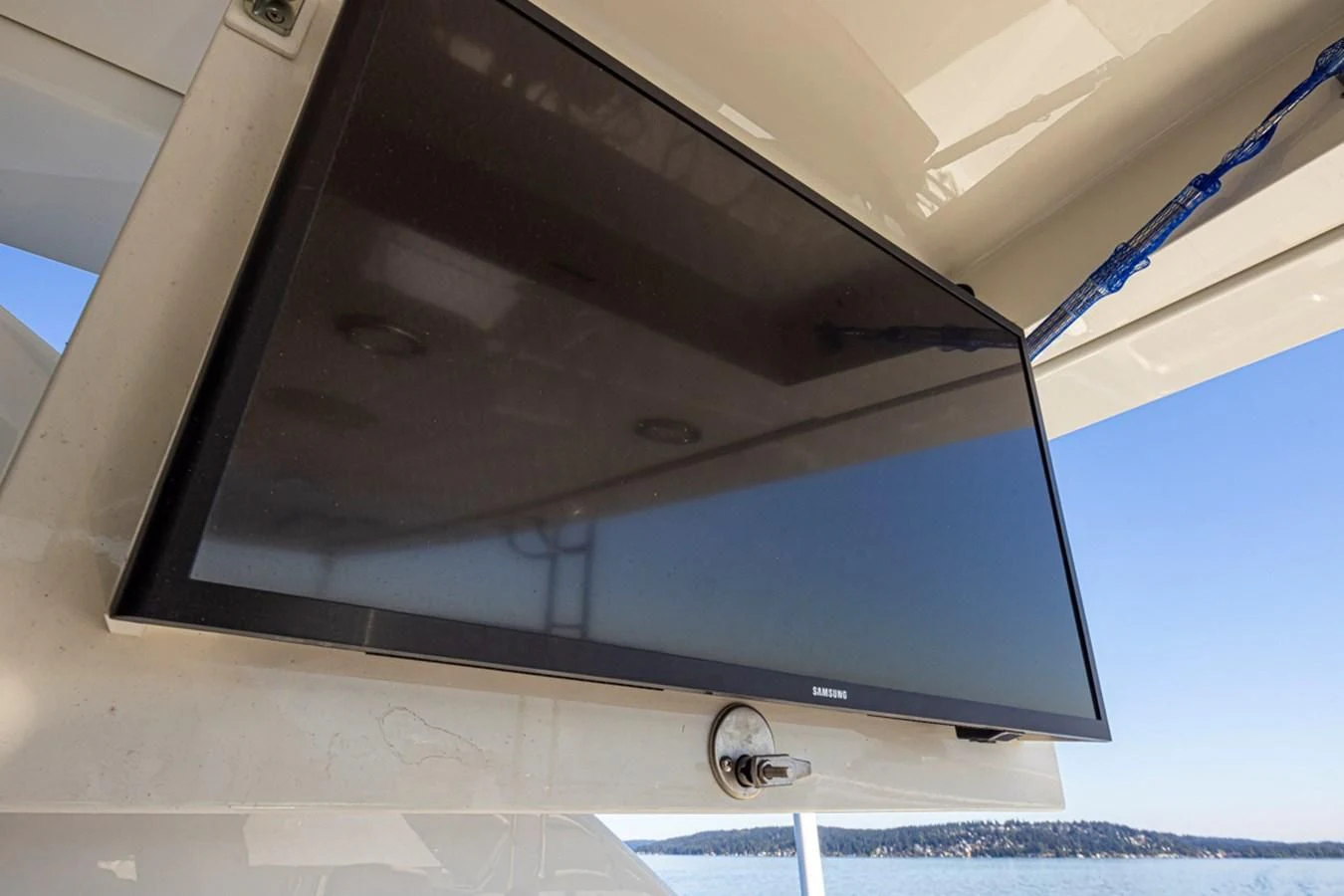 a close-up of a laptop aboard HYAK Yacht for Sale