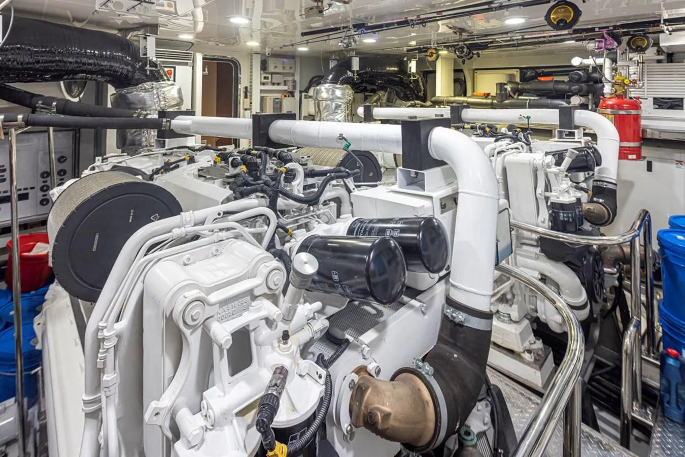 a machine with pipes aboard HYAK Yacht for Sale