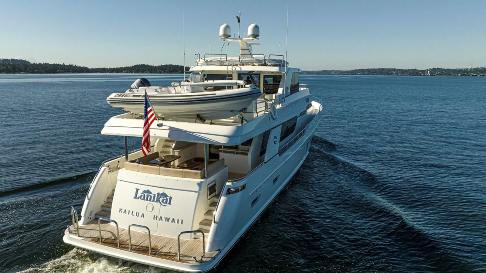 a boat on the water aboard HYAK Yacht for Sale
