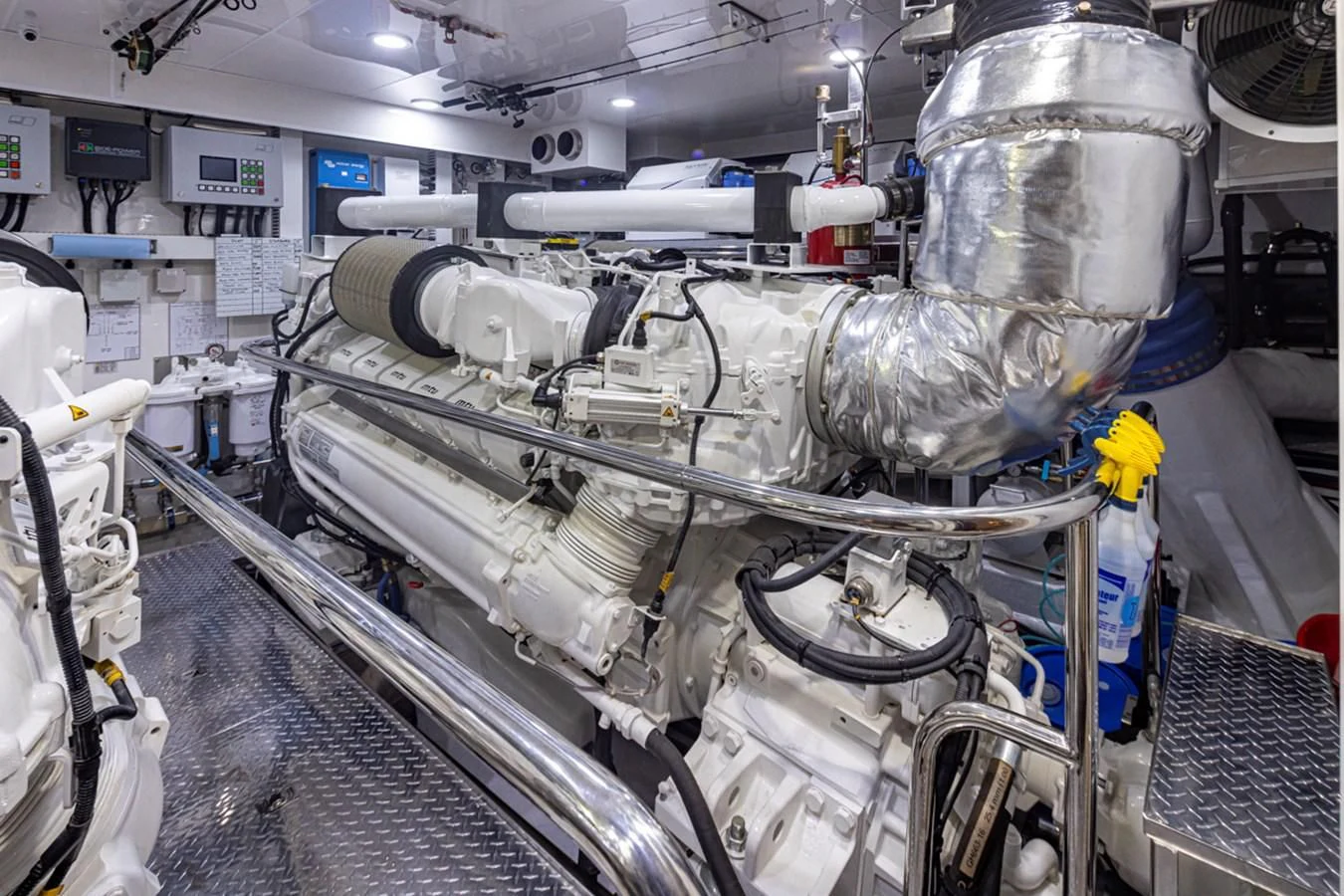 a machine with pipes aboard HYAK Yacht for Sale