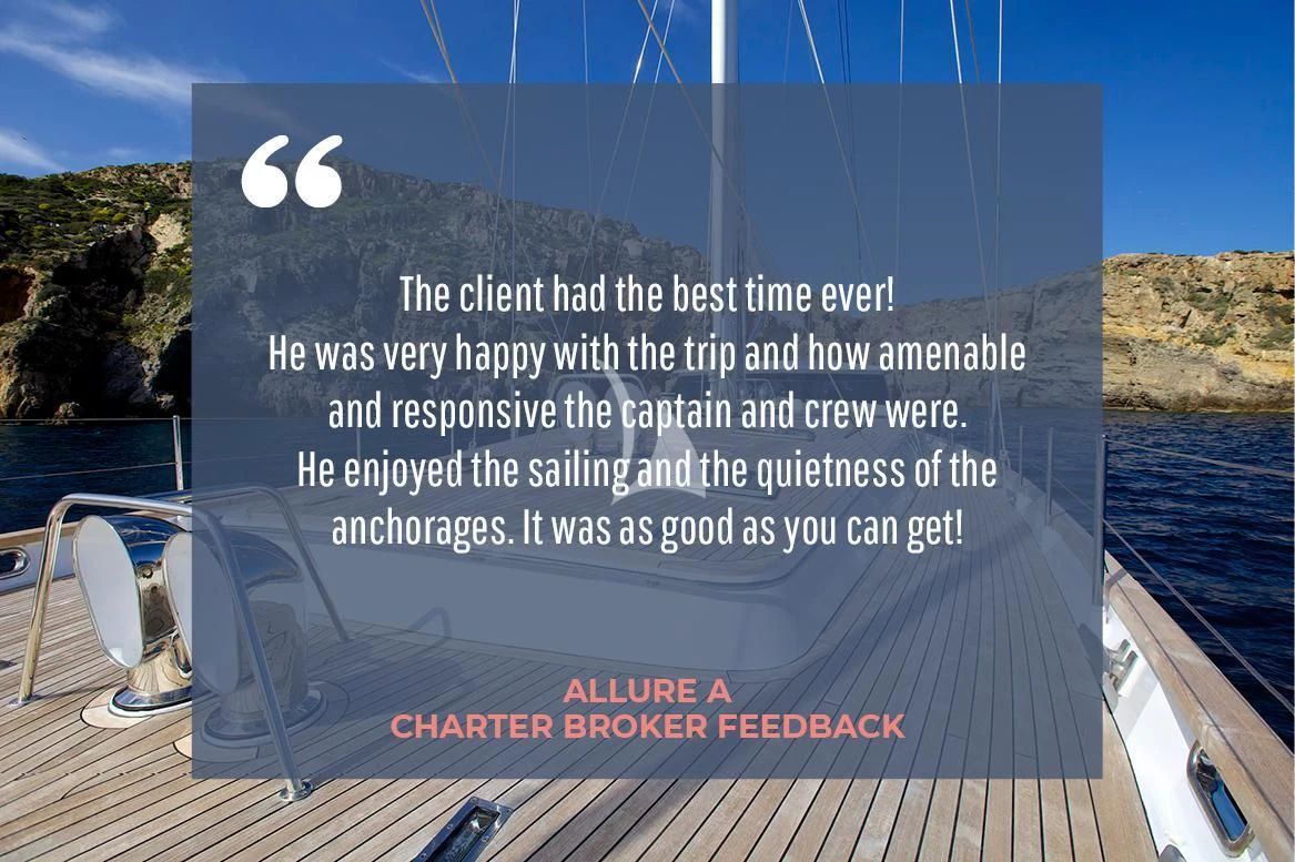 text aboard ALLURE A Yacht for Sale