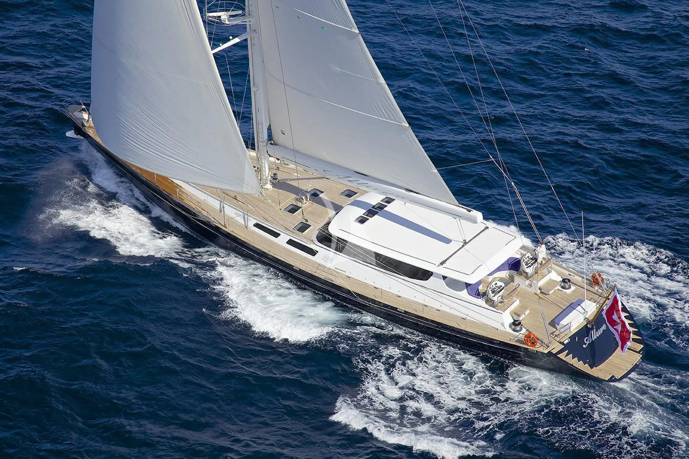 a boat on the water aboard ALLURE A Yacht for Sale