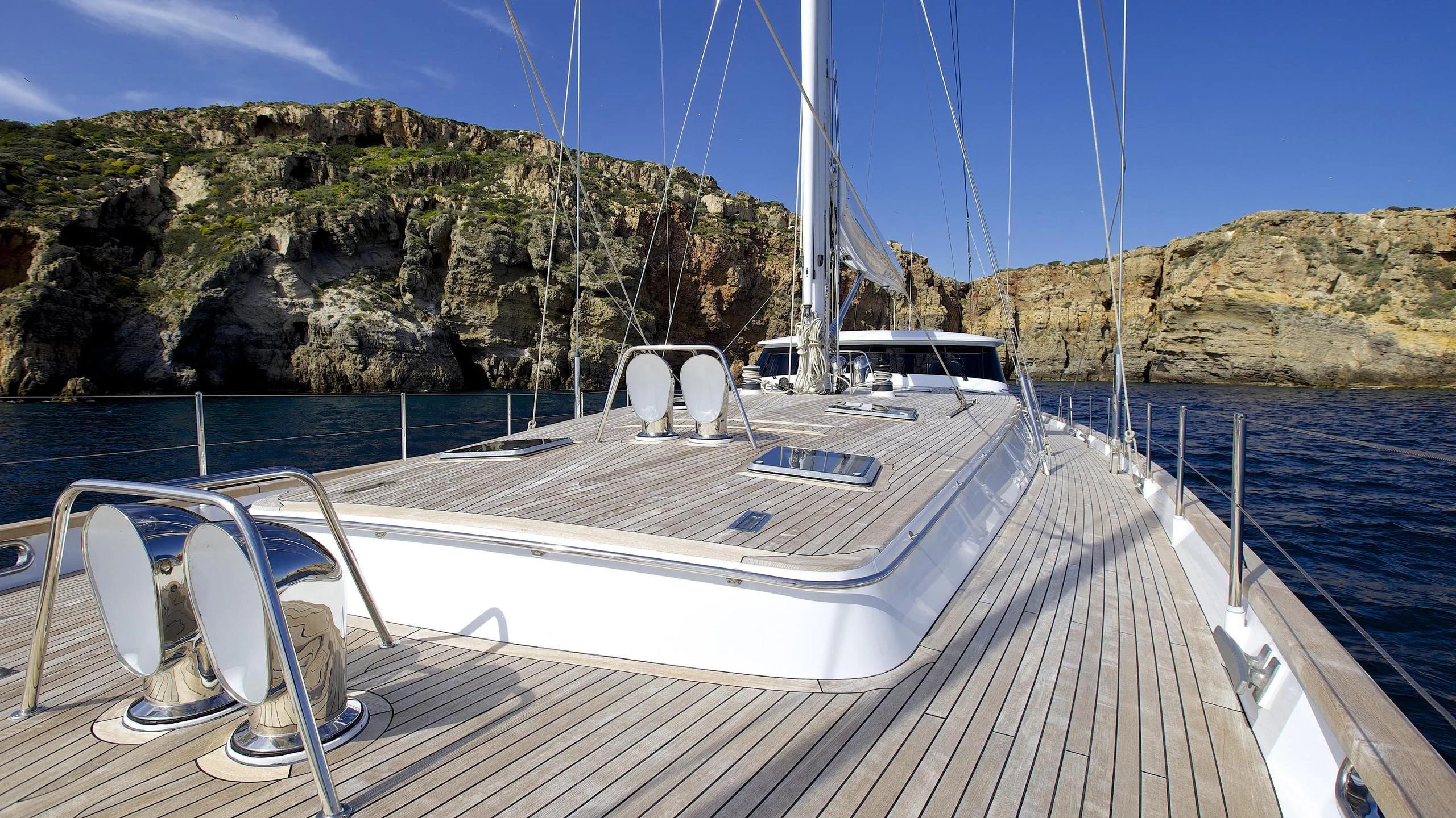 a boat on a dock aboard ALLURE A Yacht for Sale