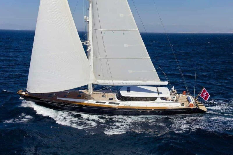 a sailboat on the water aboard ALLURE A Yacht for Sale