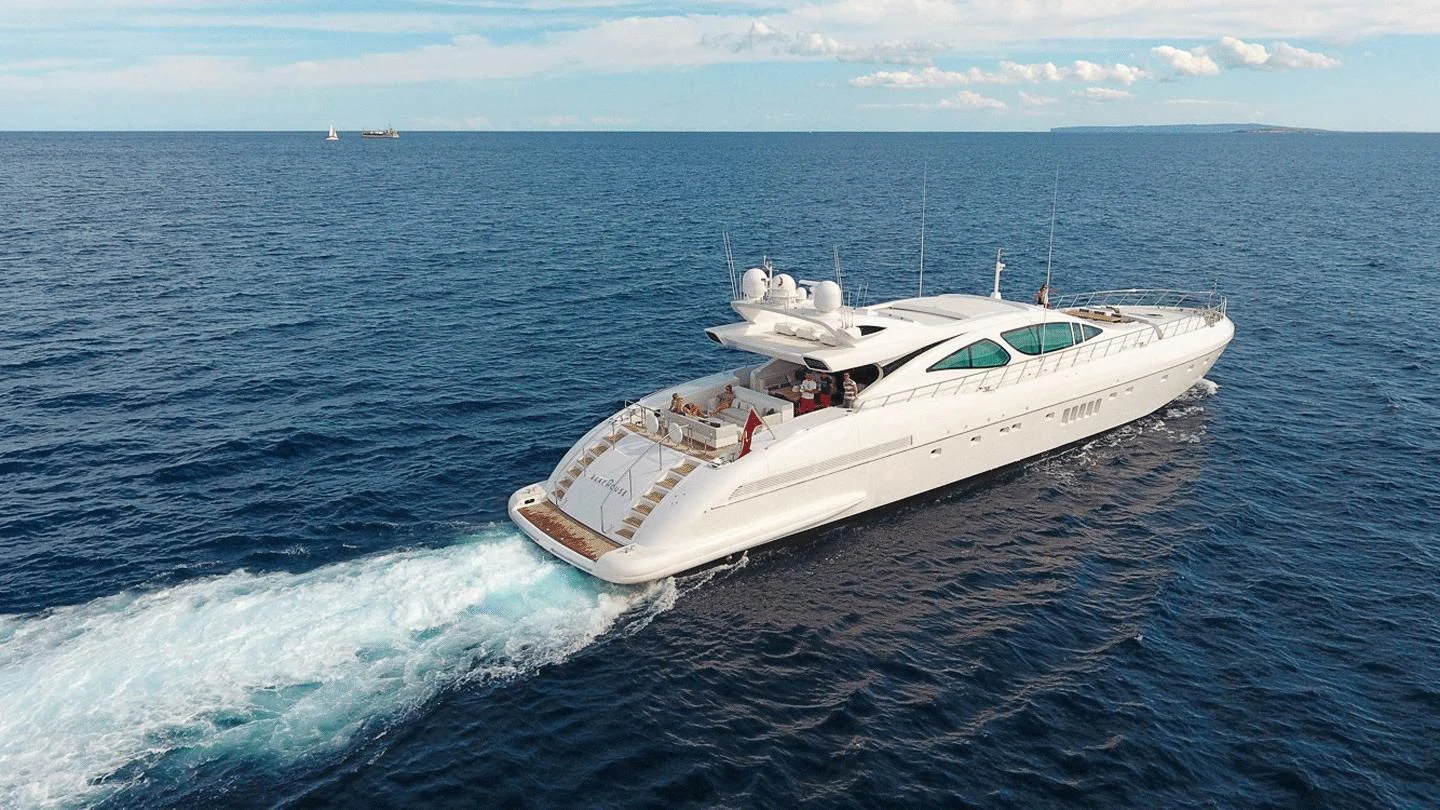 a boat on the water aboard ALLURE A Yacht for Sale