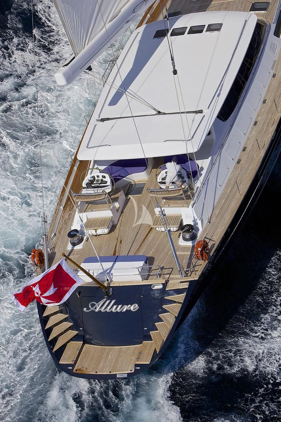 a boat on the water aboard ALLURE A Yacht for Sale