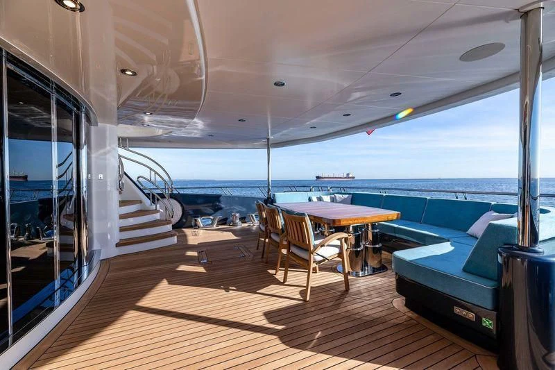 a boat on the water aboard VIATORIS Yacht for Sale