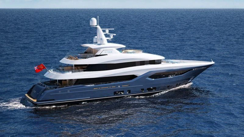 a boat in the water aboard VIATORIS Yacht for Sale