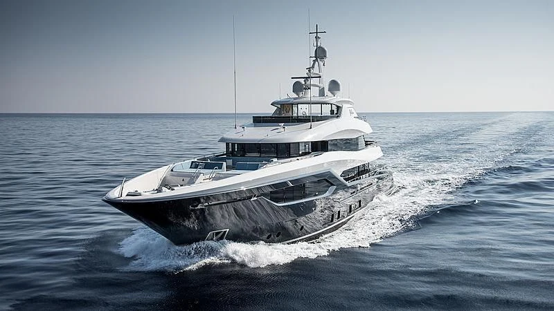 a boat on the water aboard VIATORIS Yacht for Sale