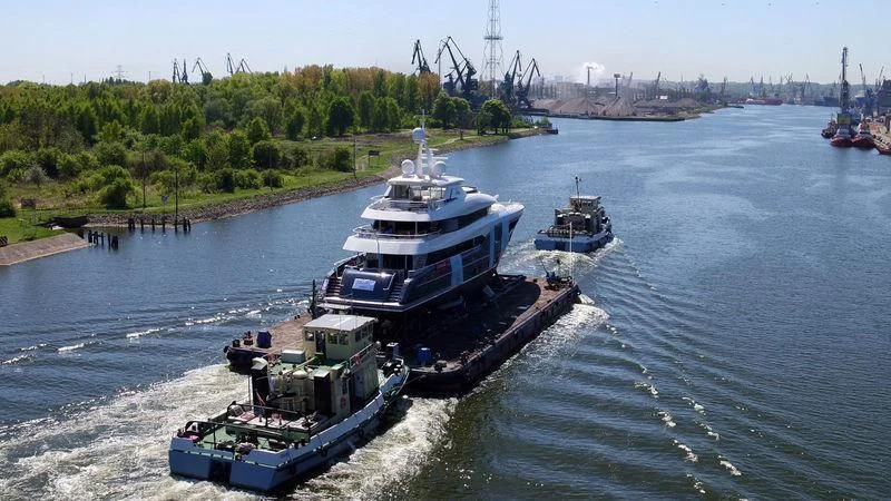 a ship on the water aboard VIATORIS Yacht for Sale