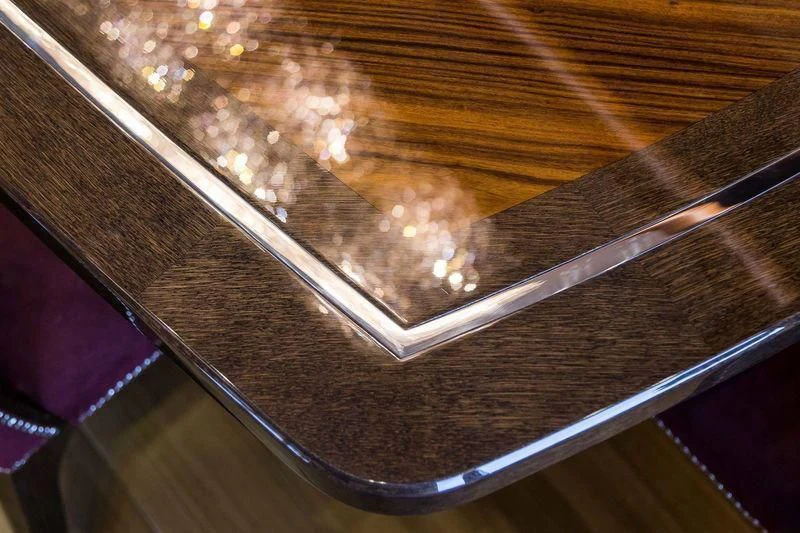 a tray of food aboard VIATORIS Yacht for Sale