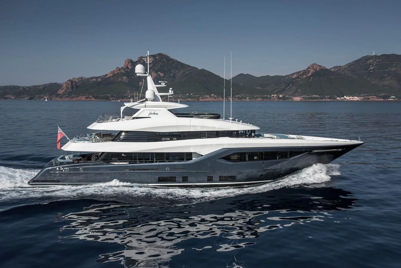 a boat on the water aboard VIATORIS Yacht for Sale