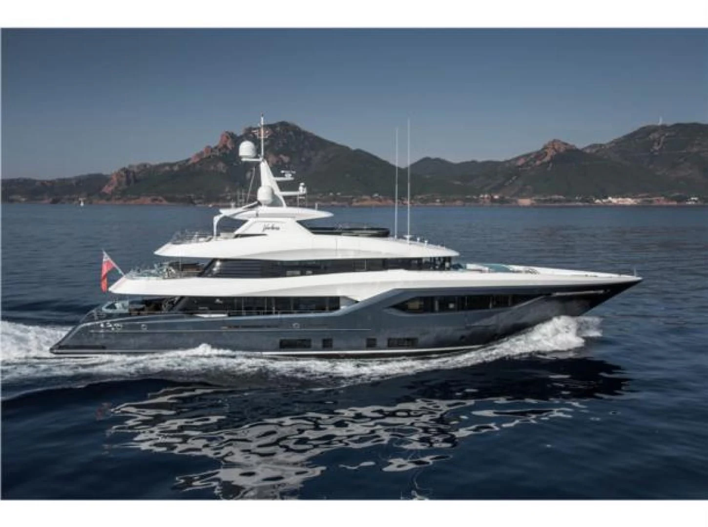 a boat on the water aboard VIATORIS Yacht for Sale