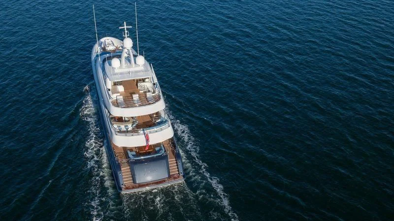 a ship in the water aboard VIATORIS Yacht for Sale