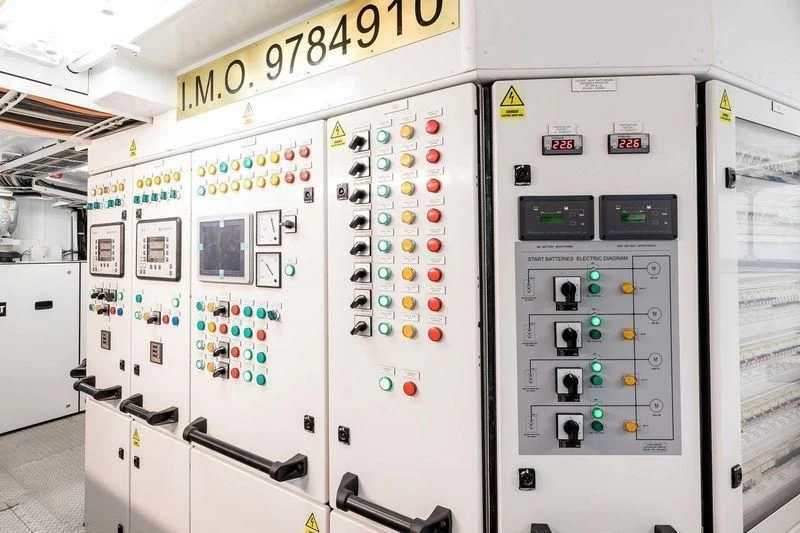 a large machine with buttons aboard VIATORIS Yacht for Sale