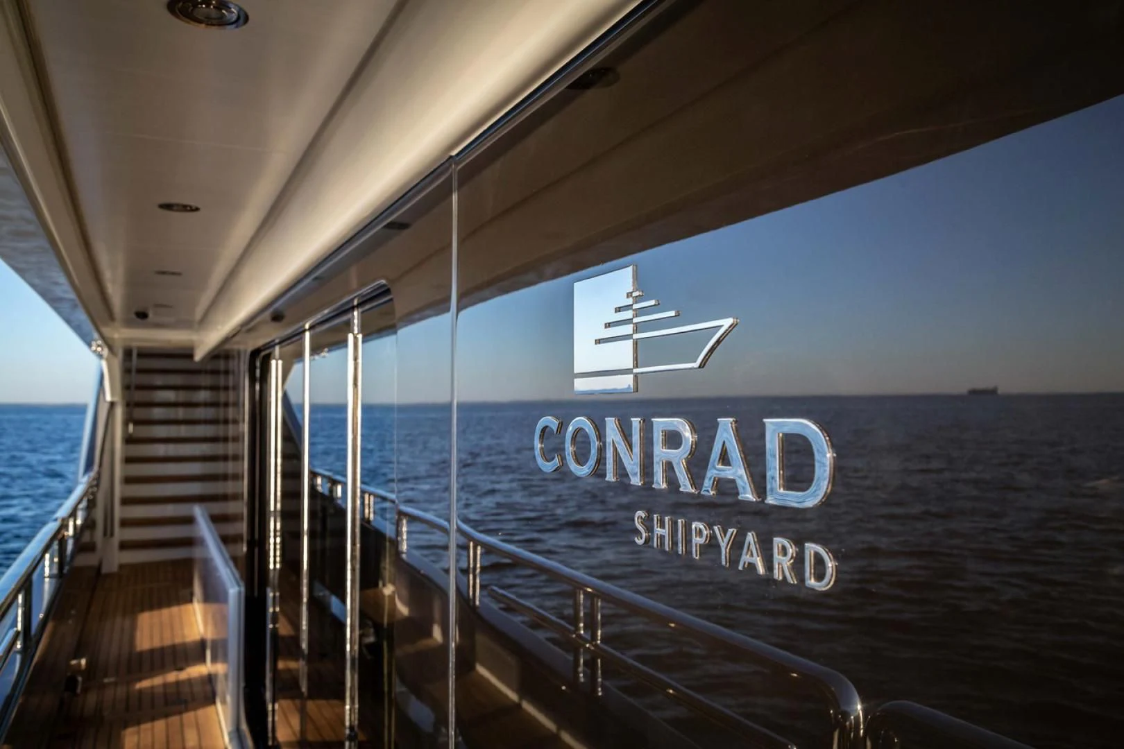a boat on the water aboard VIATORIS Yacht for Sale
