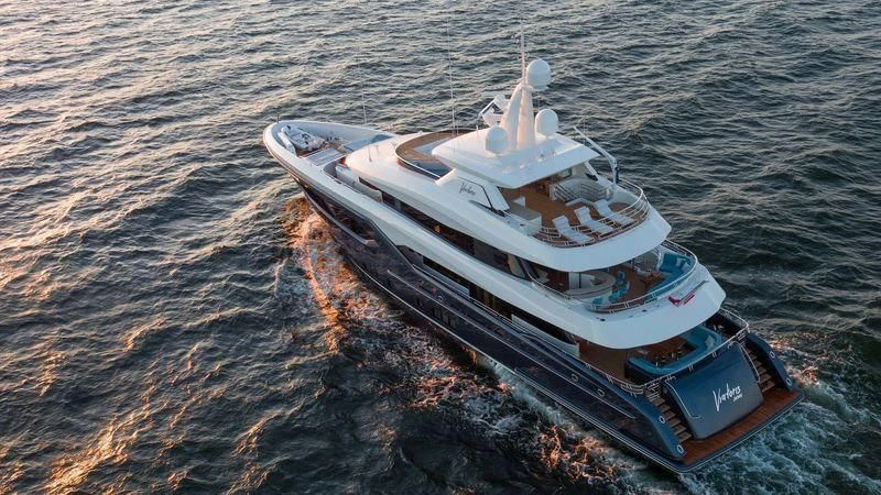 a ship on the water aboard VIATORIS Yacht for Sale