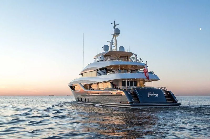 a boat in the water aboard VIATORIS Yacht for Sale