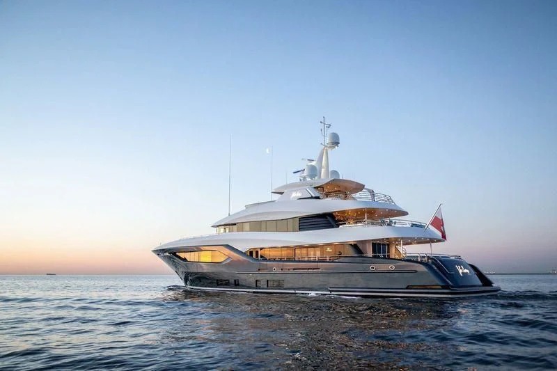 a boat on the water aboard VIATORIS Yacht for Sale