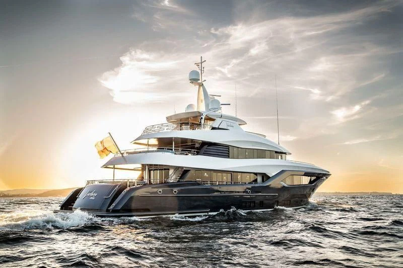 a boat in the water aboard VIATORIS Yacht for Sale