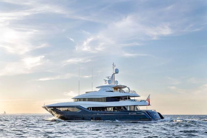 a boat in the water aboard VIATORIS Yacht for Sale