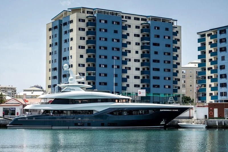 a boat in the water aboard VIATORIS Yacht for Sale