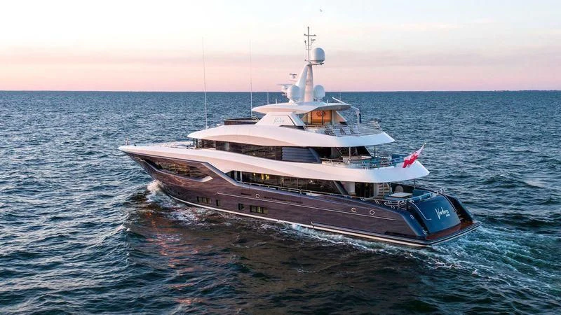 a boat in the water aboard VIATORIS Yacht for Sale