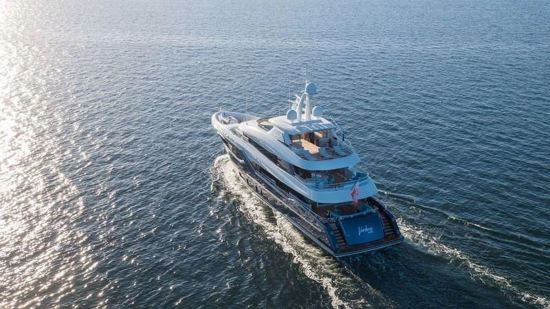 a ship in the water aboard VIATORIS Yacht for Sale