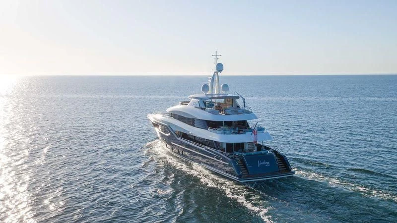 a boat on the water aboard VIATORIS Yacht for Sale