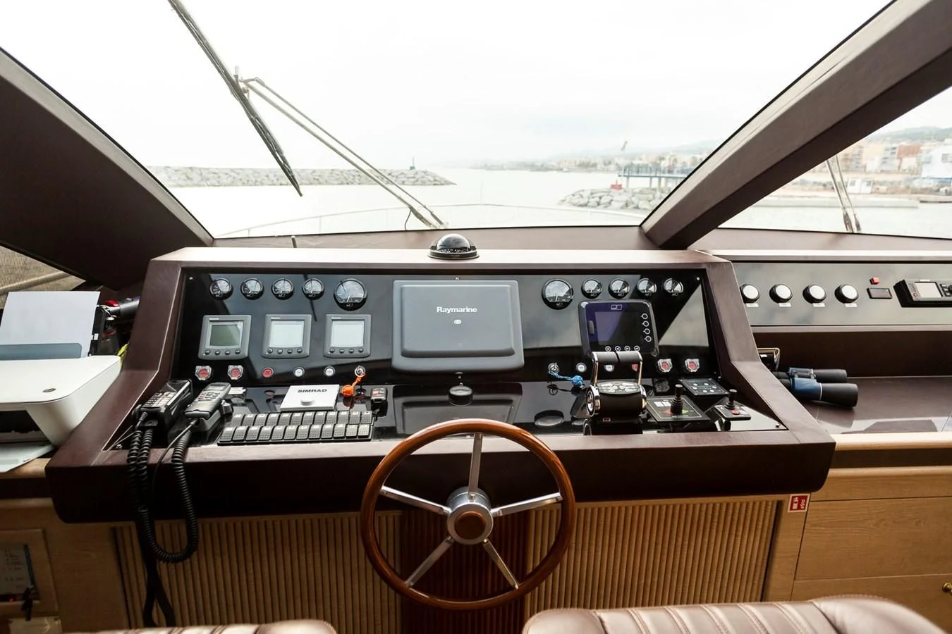 a control panel on a boat aboard GRACE Yacht for Sale