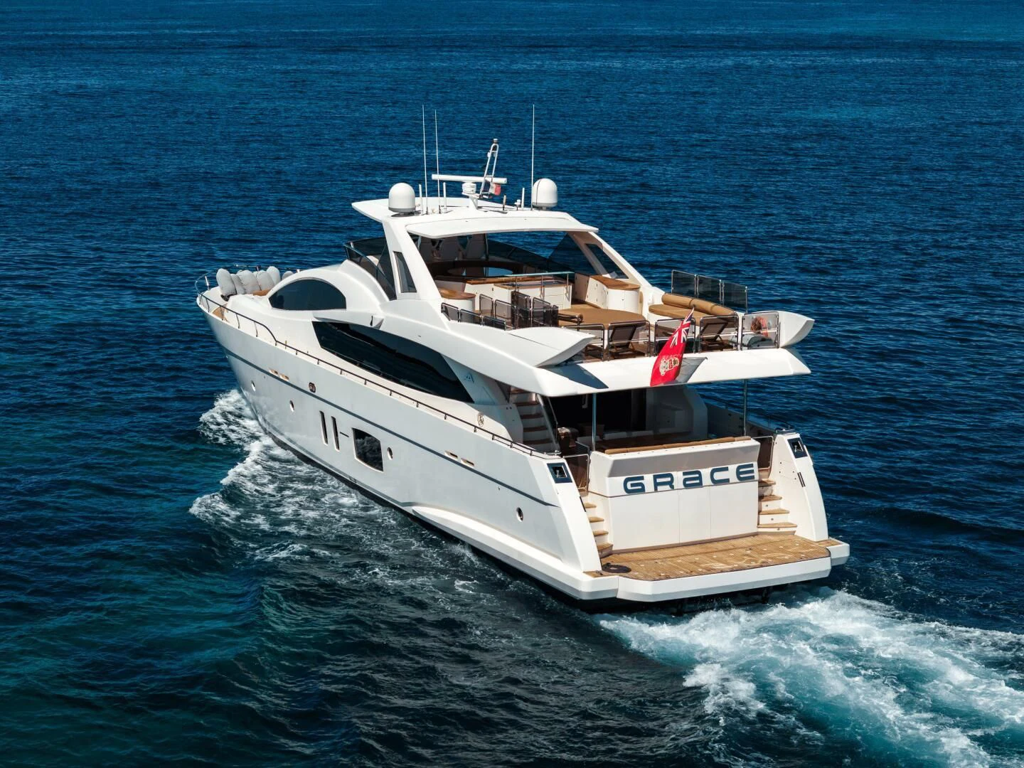 a boat on the water aboard GRACE Yacht for Sale