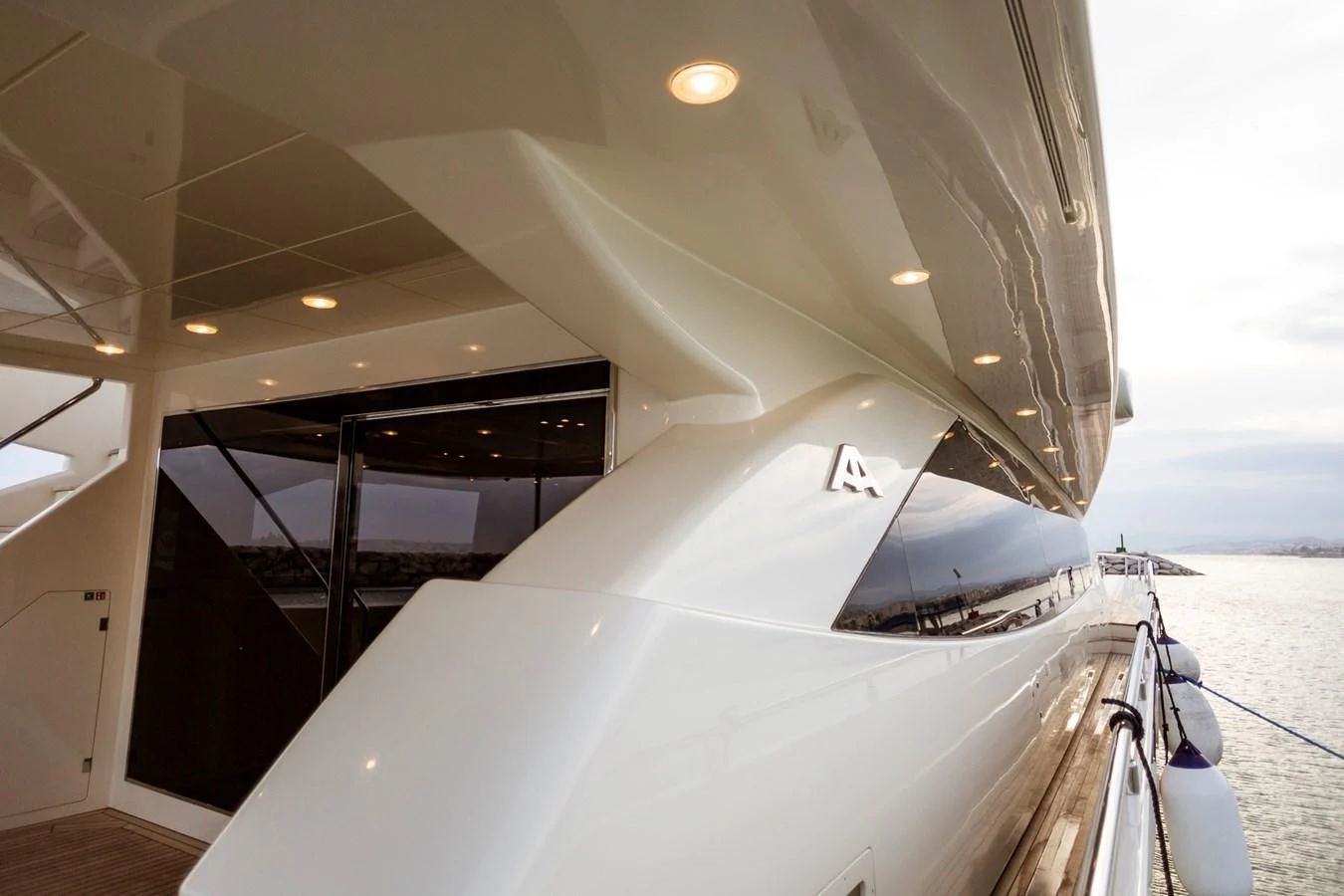 a jet on a deck aboard GRACE Yacht for Sale