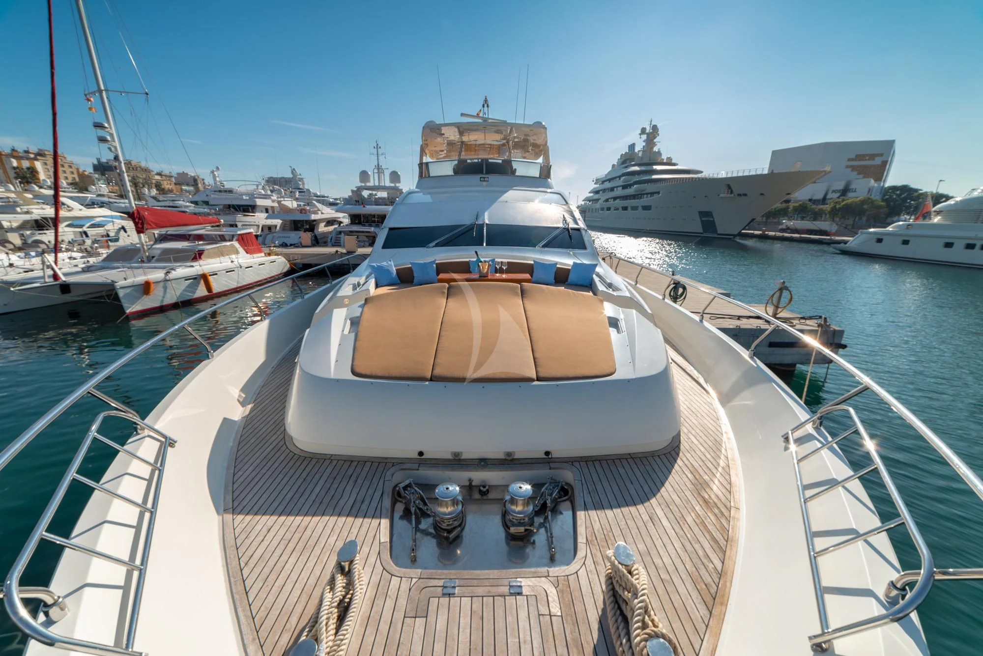 a boat with a motor aboard GRACE Yacht for Sale
