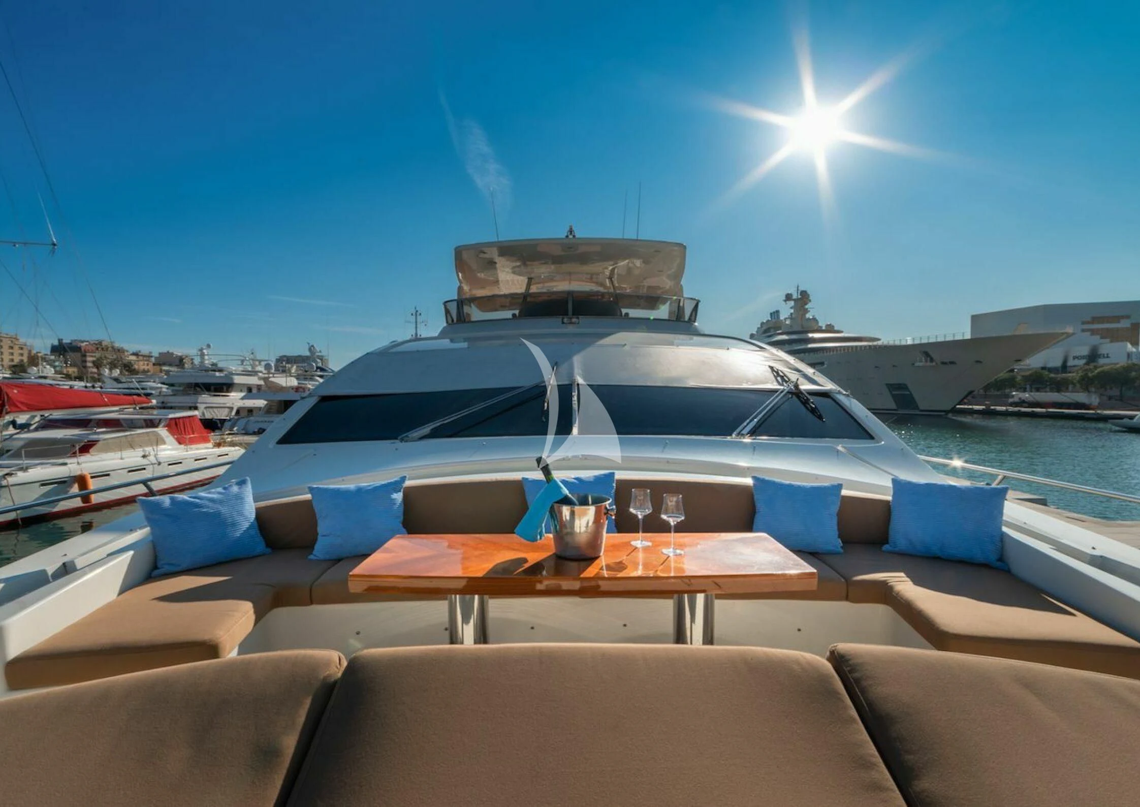 a yacht on the water aboard GRACE Yacht for Sale