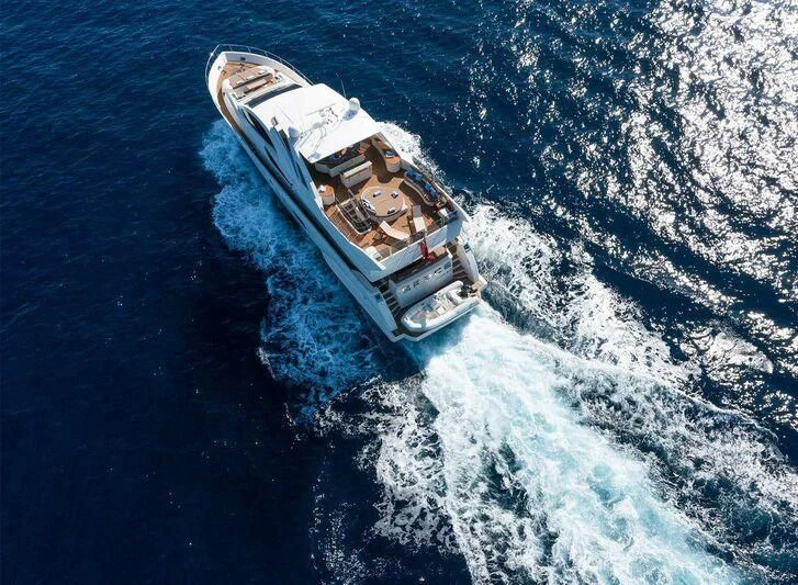 a boat in the water aboard GRACE Yacht for Sale