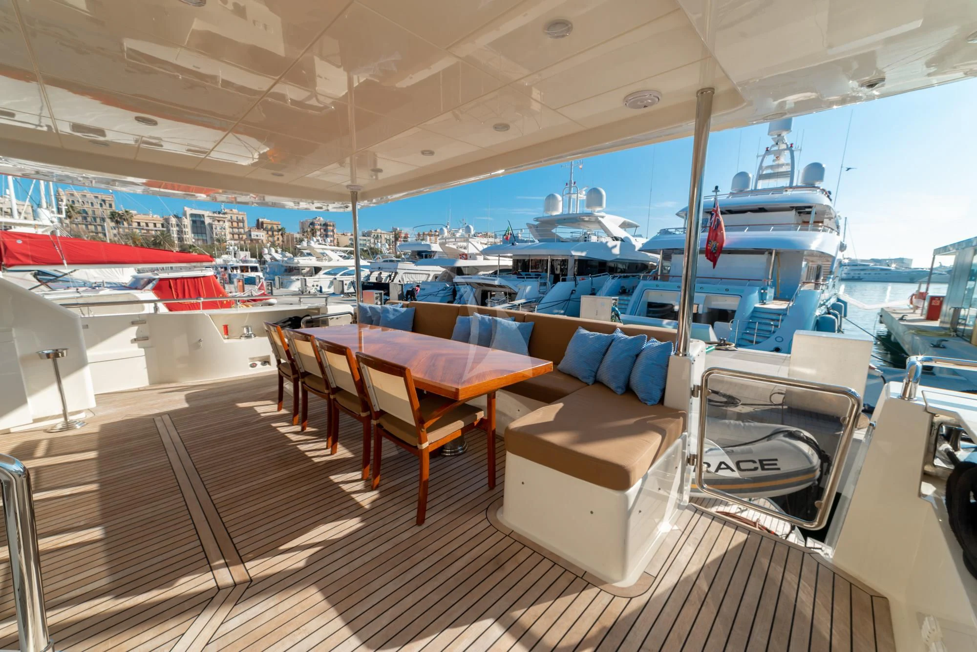 inside of a boat aboard GRACE Yacht for Sale