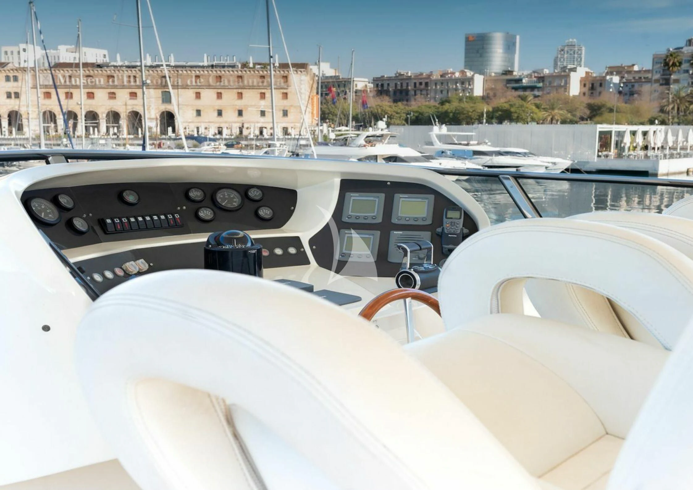 a cockpit of a plane aboard GRACE Yacht for Sale