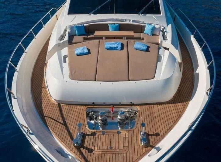 the front of a boat aboard GRACE Yacht for Sale