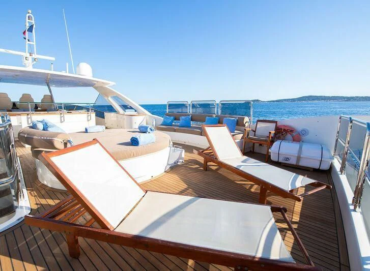 a deck of a boat aboard GRACE Yacht for Sale