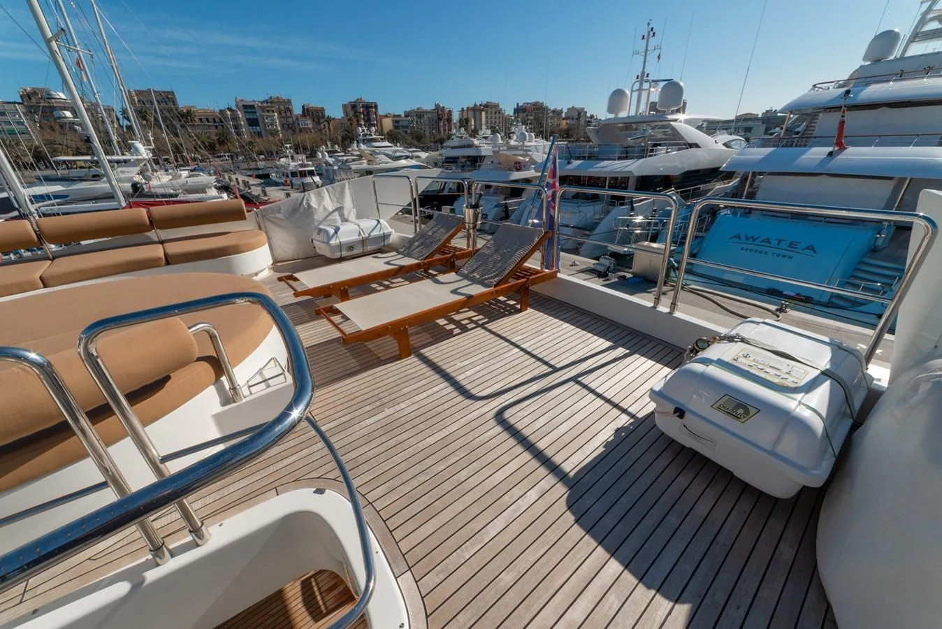 a dock with boats aboard GRACE Yacht for Sale
