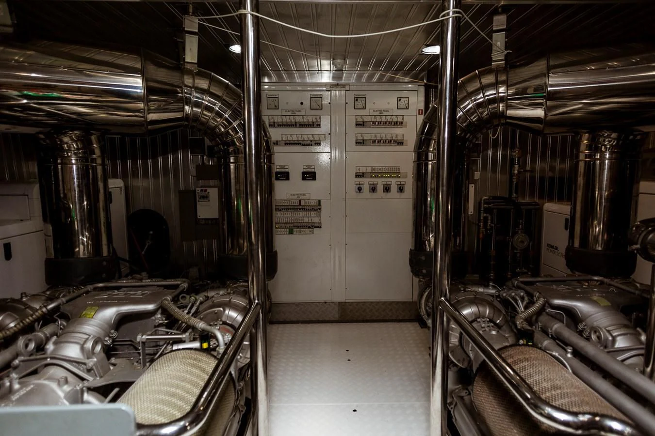 a room with machinery aboard GRACE Yacht for Sale