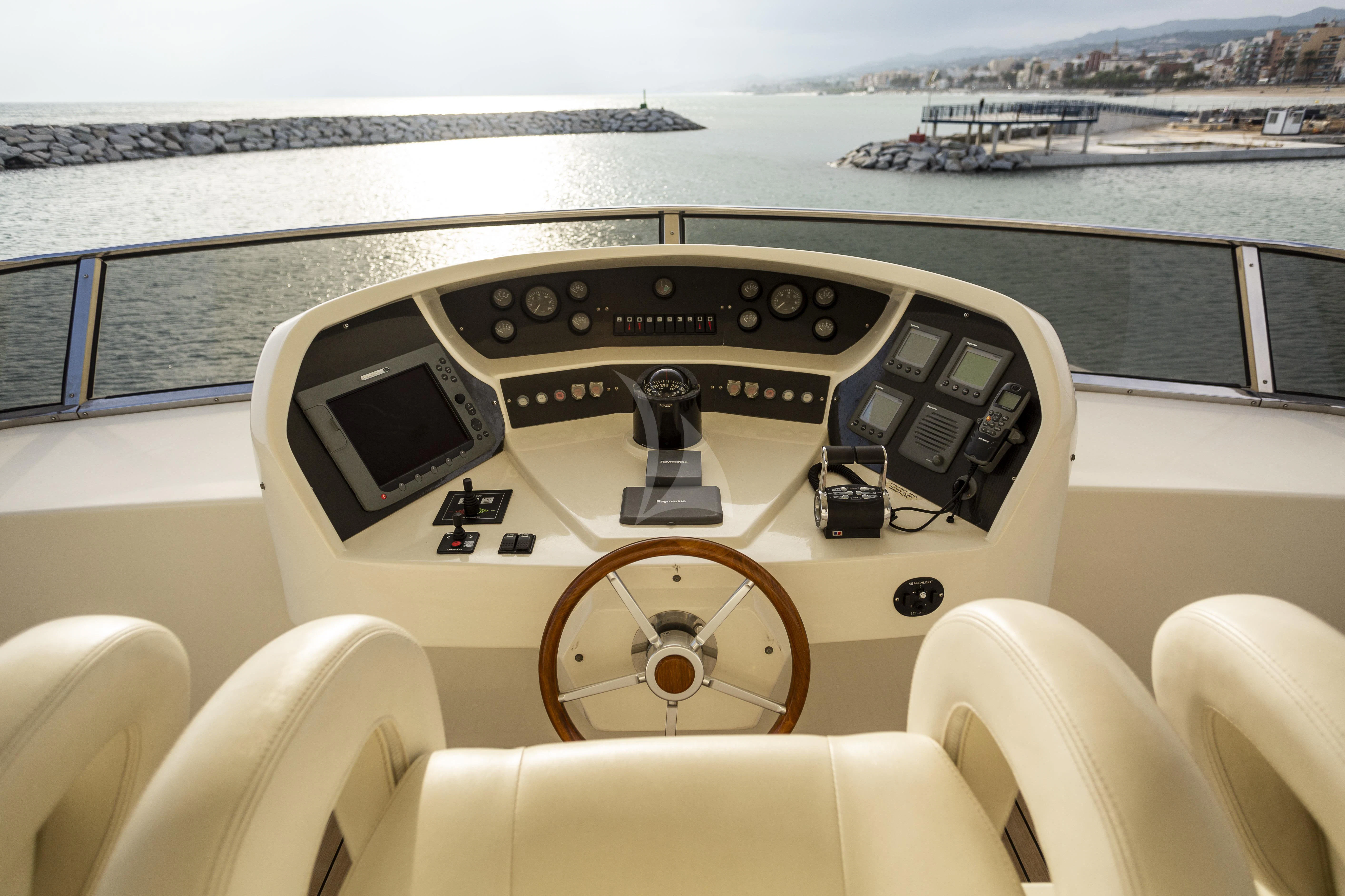 a radio on a car aboard GRACE Yacht for Sale